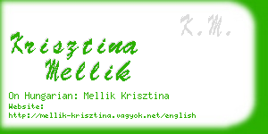 krisztina mellik business card